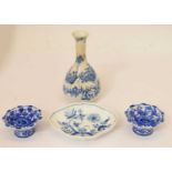 Meissen dish, blue and white Japanese vase, etc.