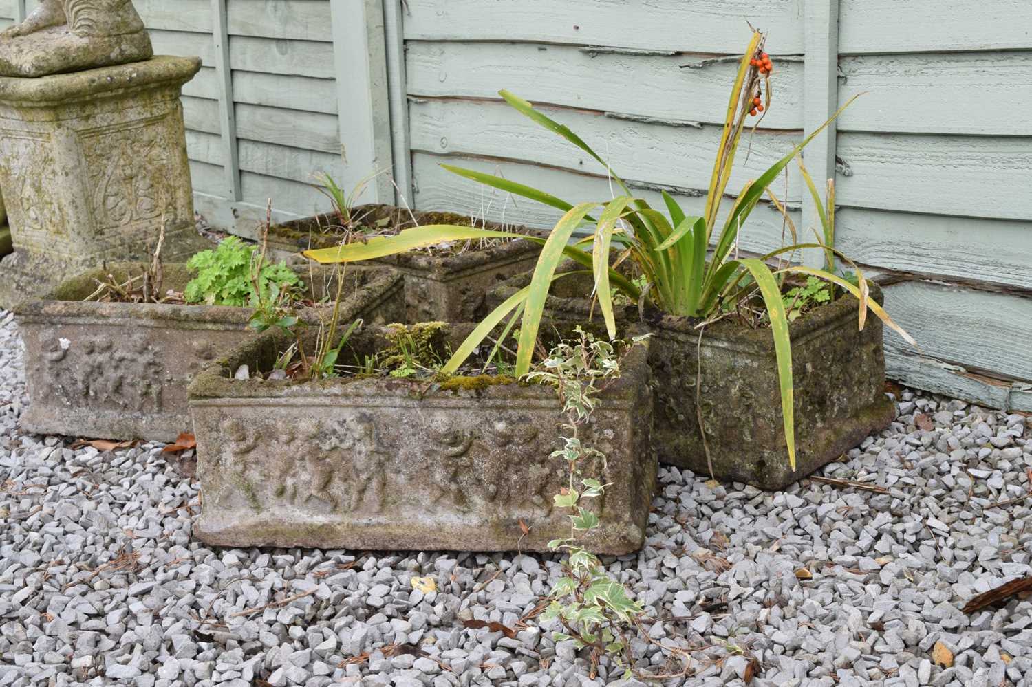 Set of four small rectangular garden planters - Image 5 of 6