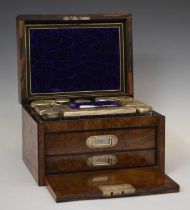 Victorian walnut vanity box/case