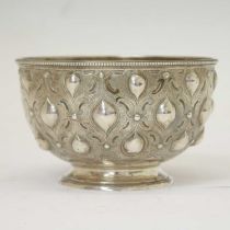 Victorian silver pedestal bowl