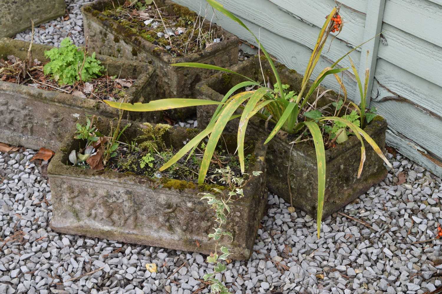 Set of four small rectangular garden planters - Image 4 of 6