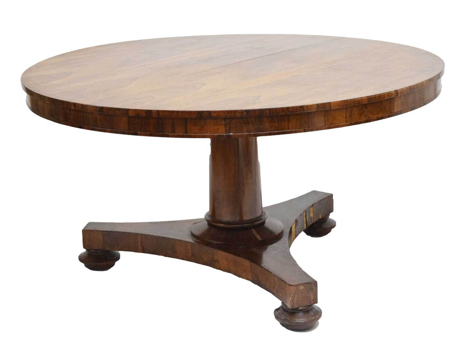 Early Victorian rosewood tilt-top centre or breakfast table