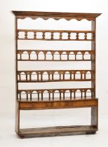 19th century Continental fruitwood open back dresser