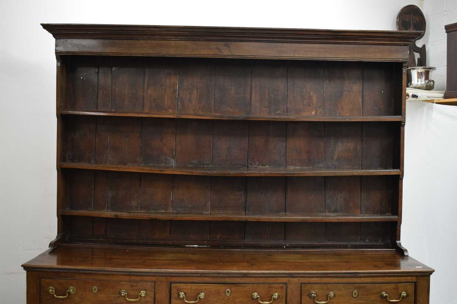 George III oak dresser and rack - Image 2 of 28