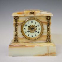 Early 20th century onyx mantel clock