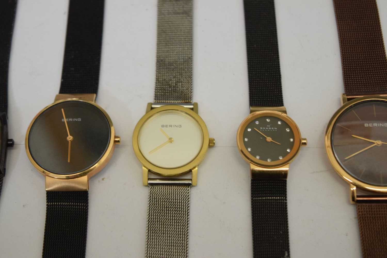 Group of fifteen fashion watches to include; Skagen, Bering, Fossil, etc - Image 4 of 8