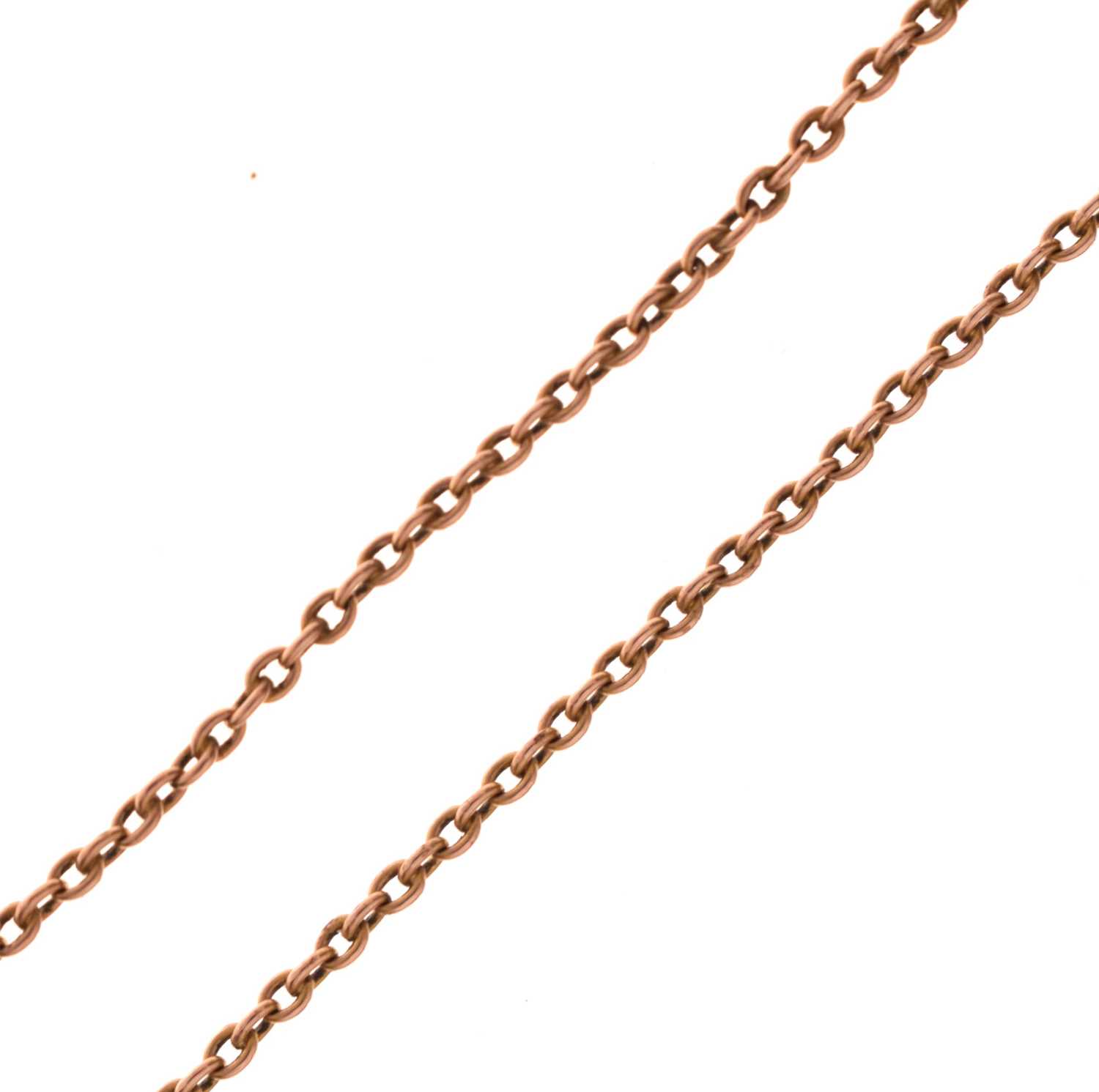 Late Victorian yellow metal (9ct) belcher link necklace