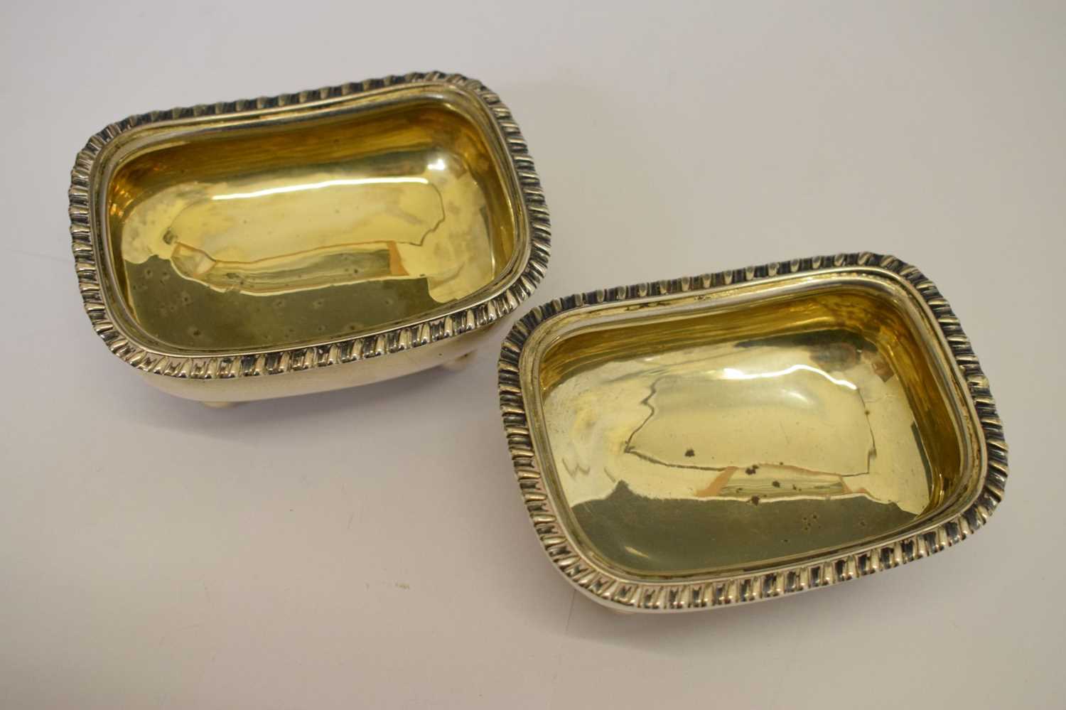 Pair of silver Georgian salts - Image 5 of 6