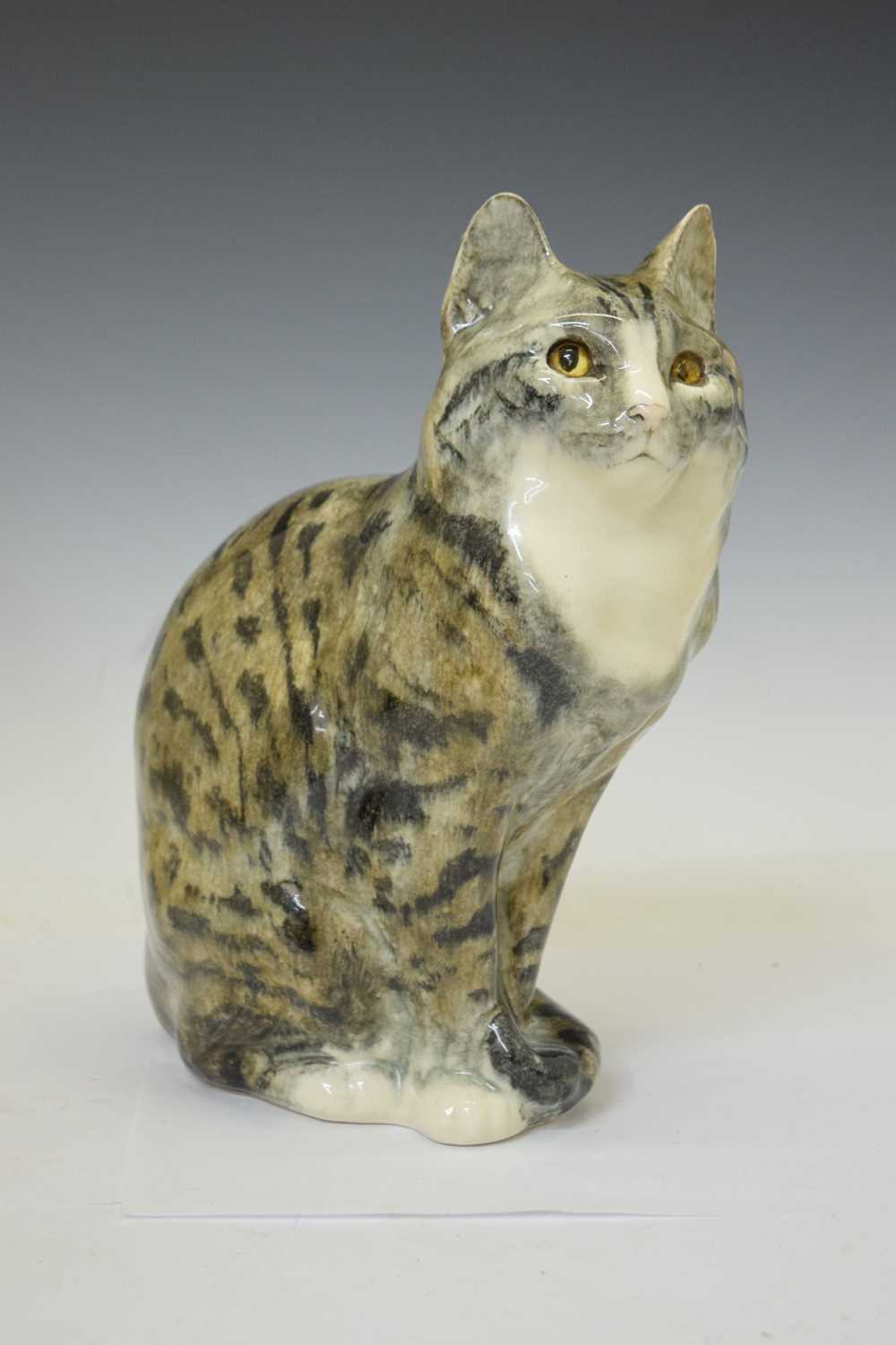 Large Winstanley Tabby cat in seated pose - Image 2 of 8