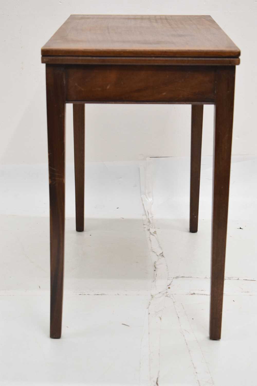 19th century mahogany fold-over card table - Image 7 of 10