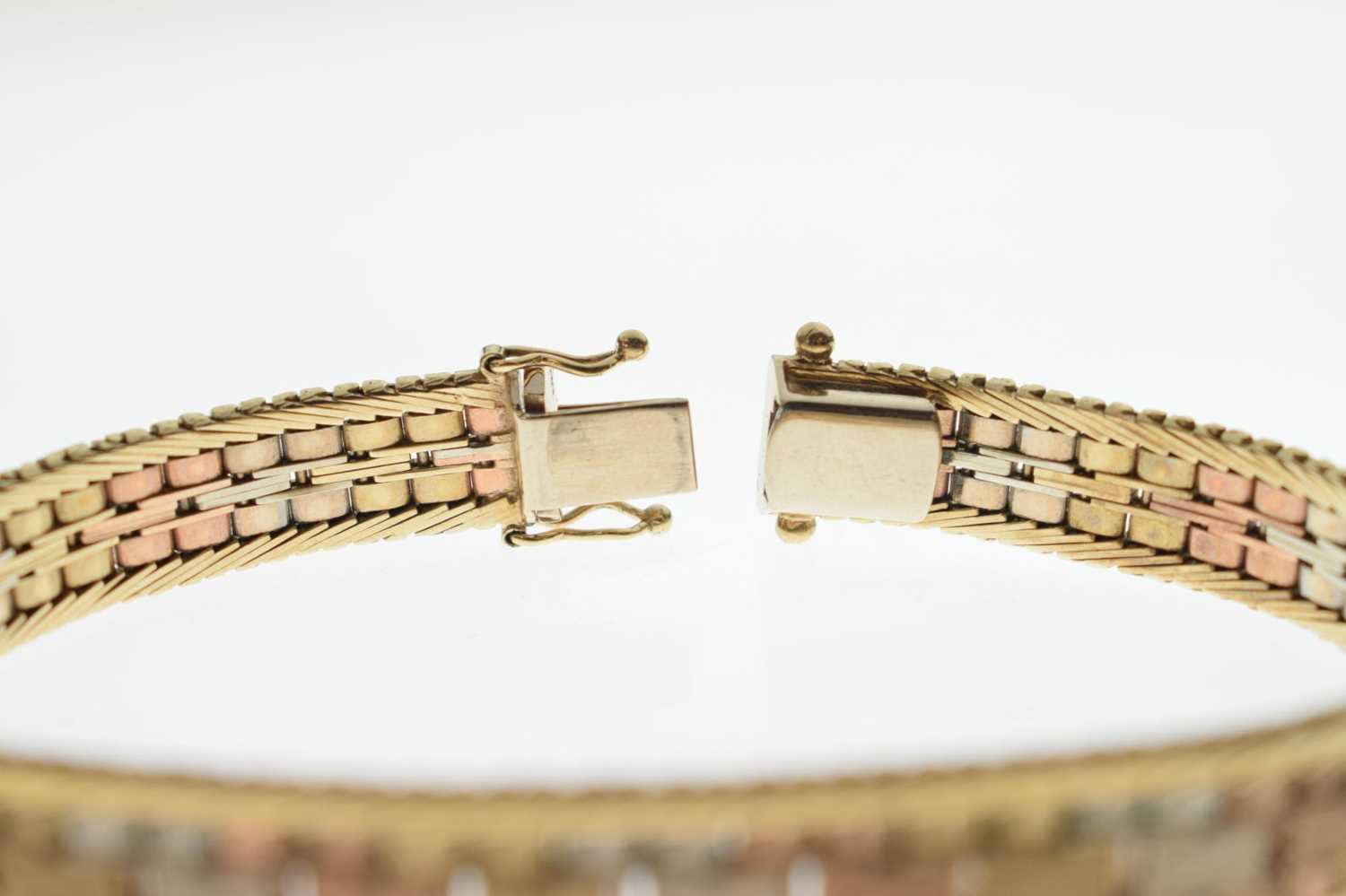 9ct three-colour gold bracelet - Image 6 of 7