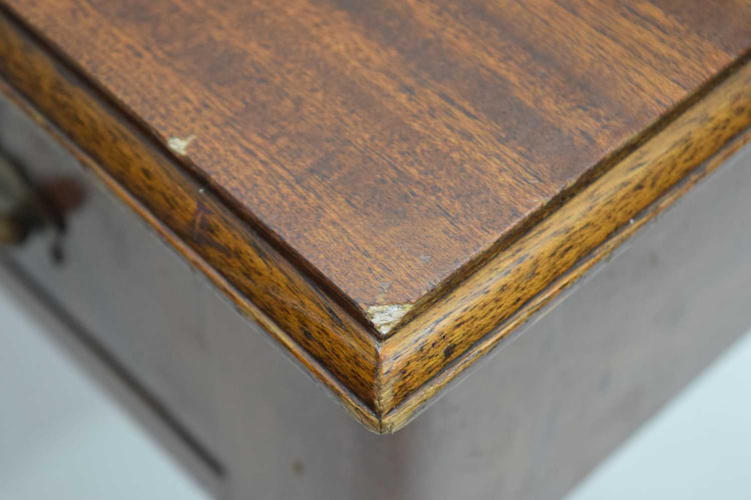 Mahogany three drawer side table - Image 8 of 9