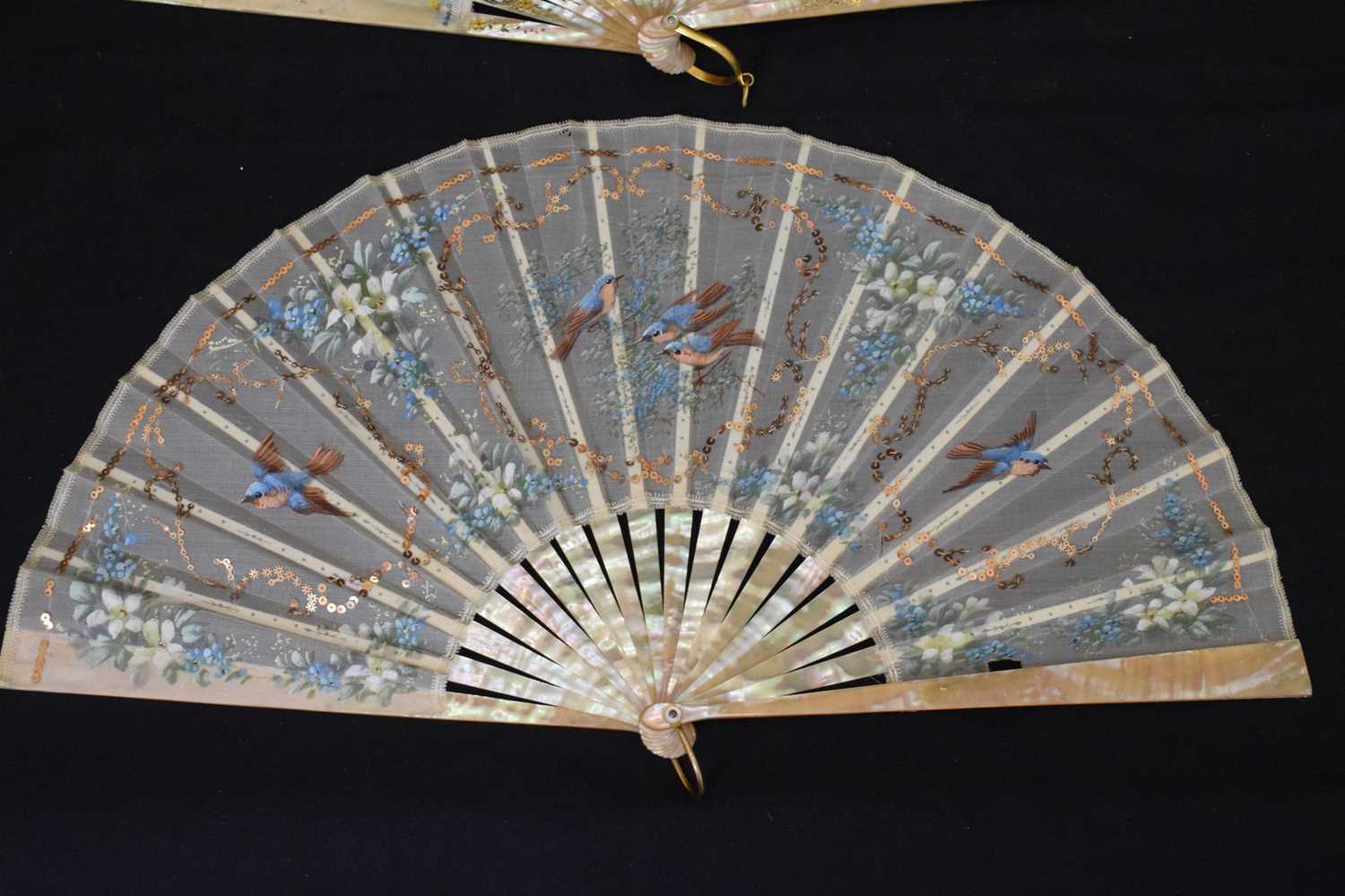 Two late 19th or early 20th century fans - Image 3 of 12