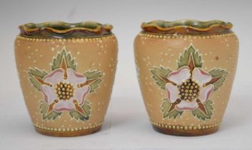 Pair of Royal Doulton Slater's patent vases