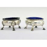 Pair of George III silver salts