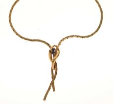 9ct gold lariat necklace