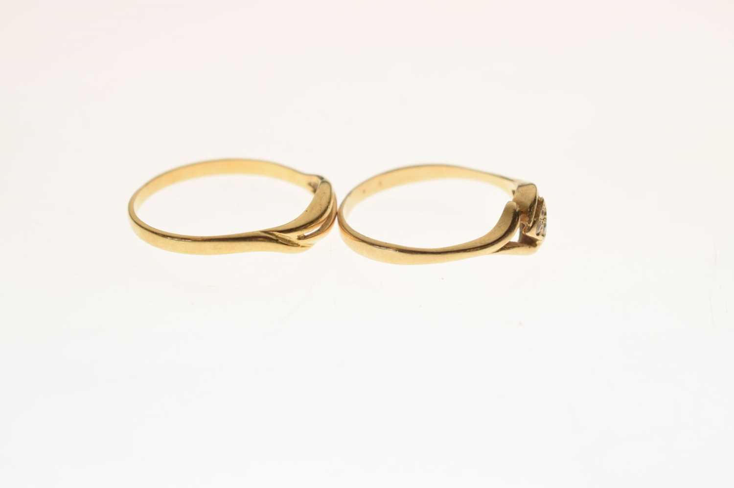 Yellow metal (750) ring and 14ct gold ring - Image 5 of 6