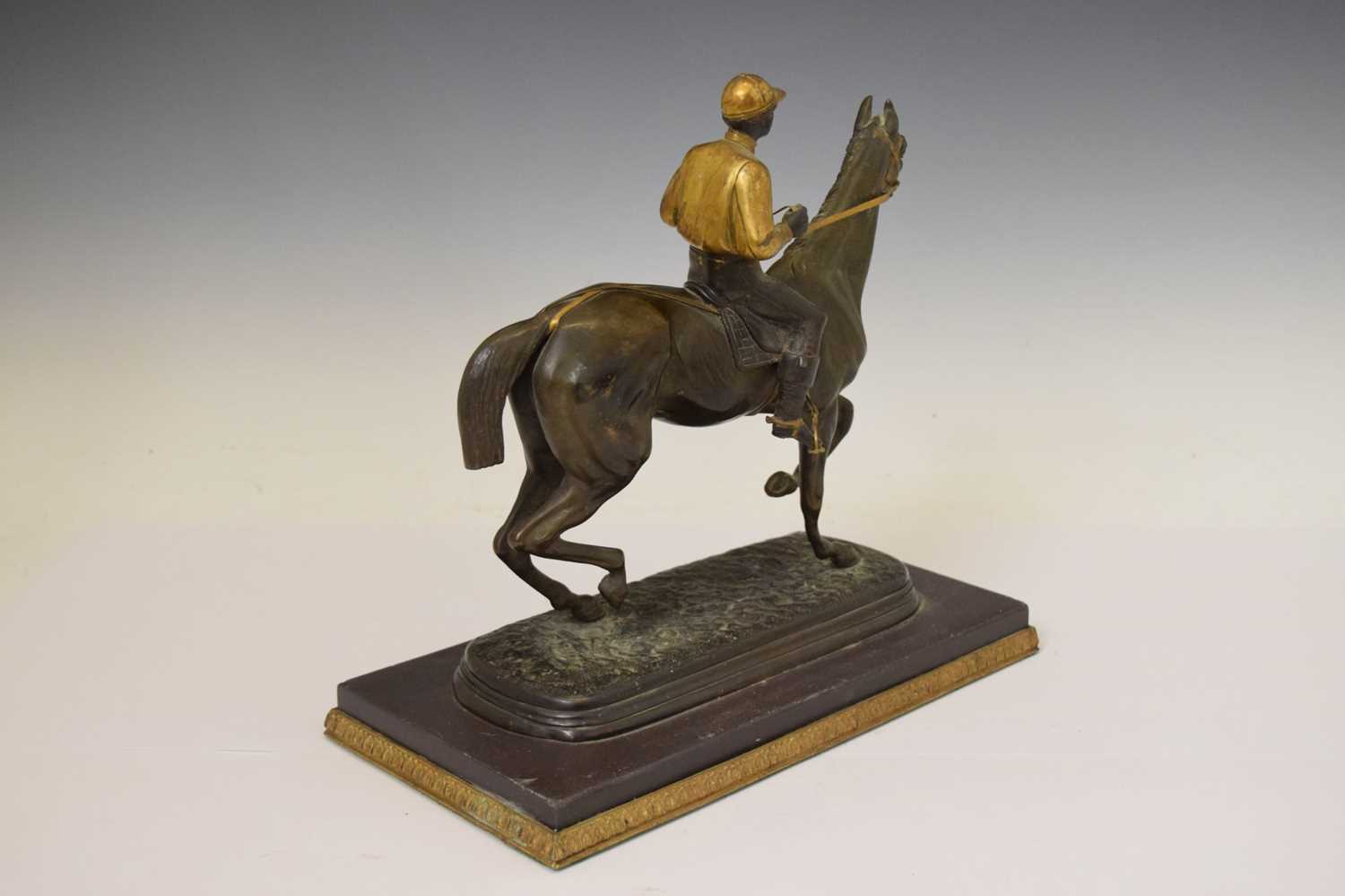 After Etienne Loiseau (1864-1889) - Reproduction gilt bronze figure of a horse - Image 7 of 7