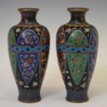 Pair of Chinese cloisonné vases circa 1900