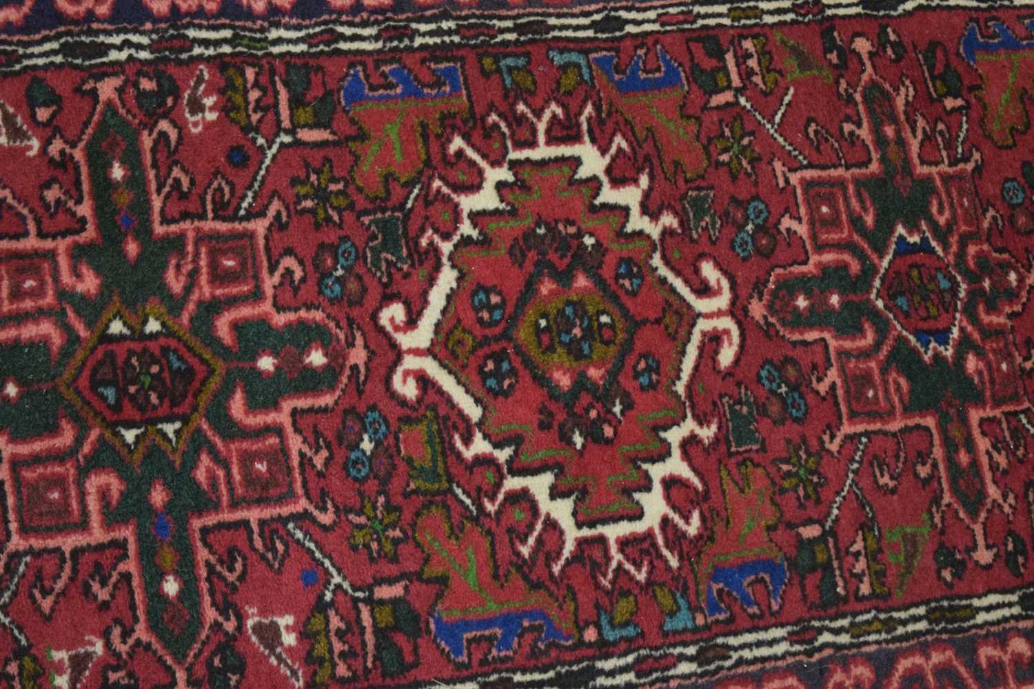 Middle Eastern red ground wool runner - Image 7 of 8