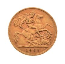 Edward VII gold half sovereign, 1907