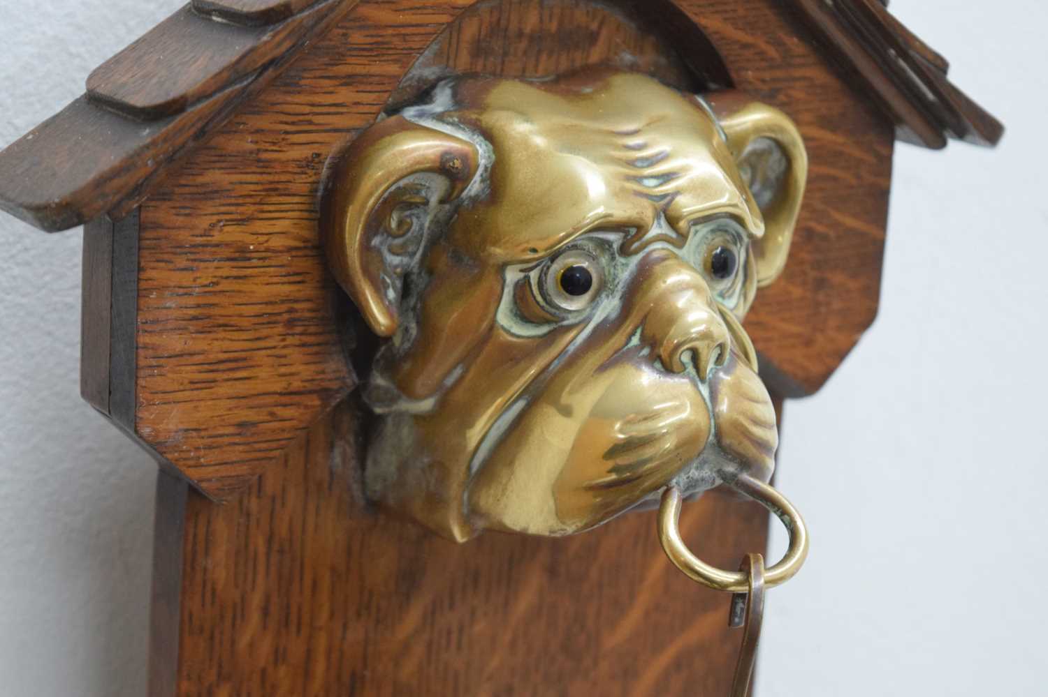 Victorian brass bulldog dinner gong - Image 2 of 5