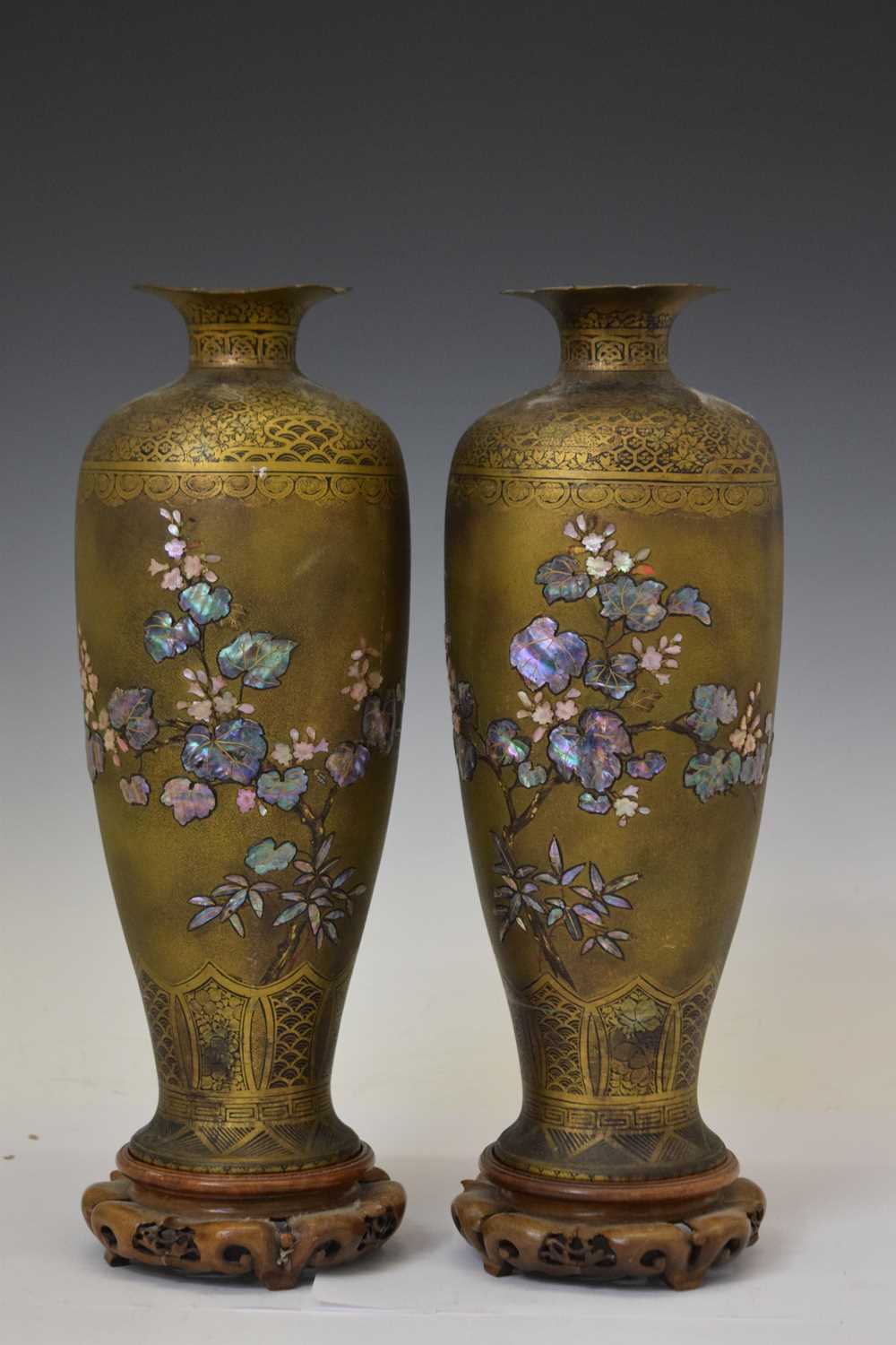 Pair of 20th century gilt metal vases, tea caddy and Chinese bulldog - Image 15 of 15