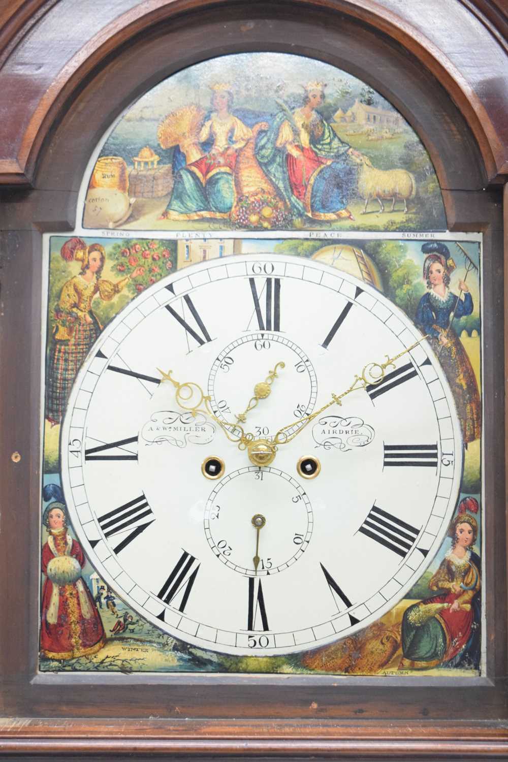 19th century mahogany longcase clock, A & Wm. Miller, Airdrie - Image 2 of 9