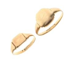 Two 9ct gold signet rings