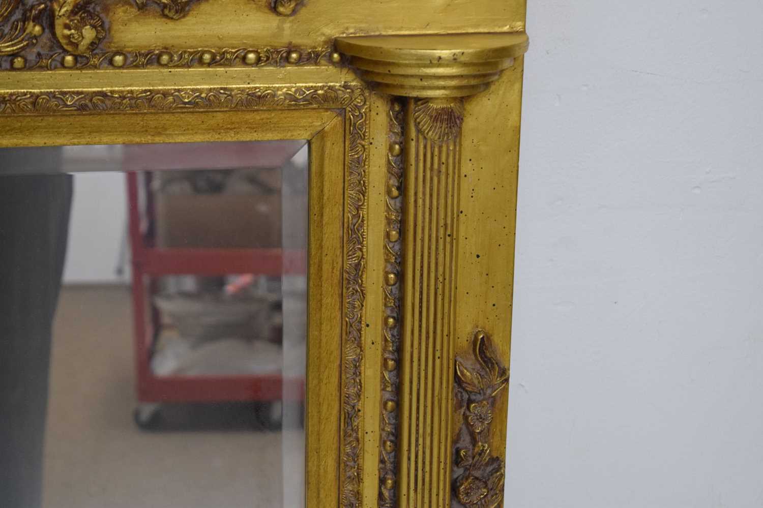 Reproduction giltwood rectangular wall mirror - Image 5 of 8