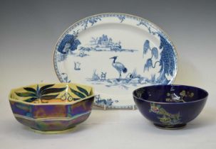 Frederick Rhead - Two Bursley ware bowls and a Woods ‘Manchu’ oval plate