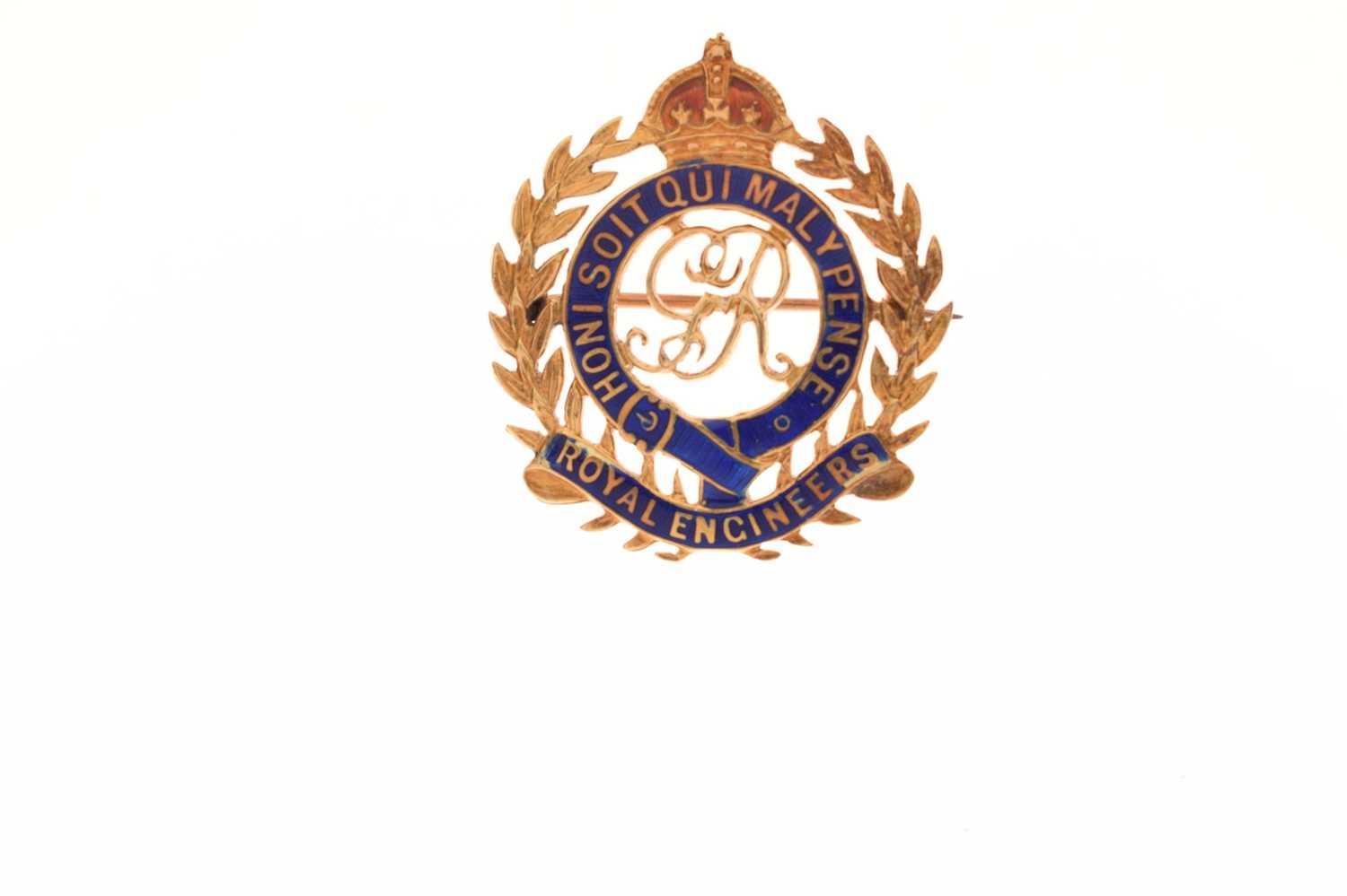 Royal Engineers enamel decorated sweetheart brooch - Bild 5 aus 5