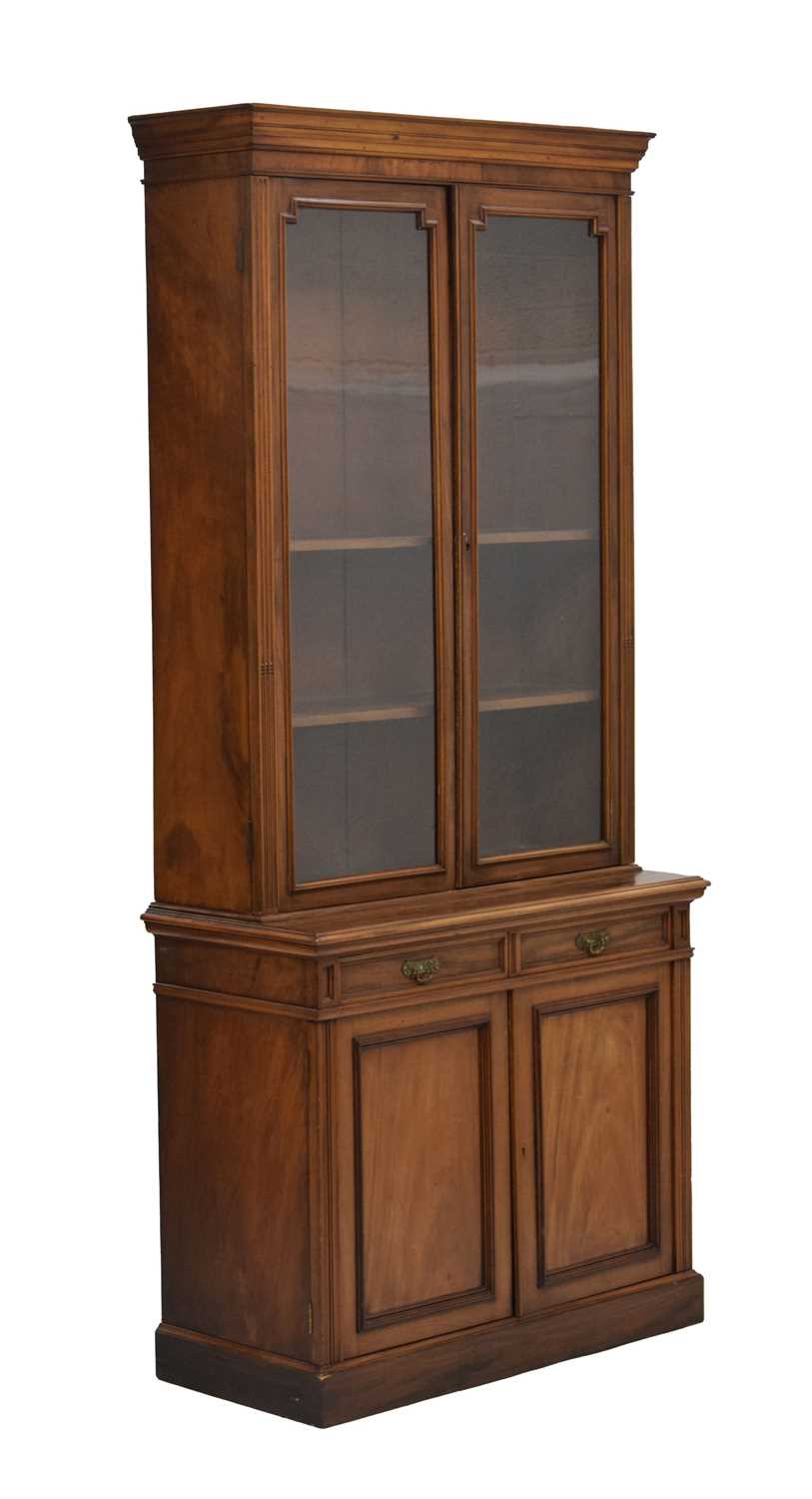 Victorian mahogany glazed bookcase