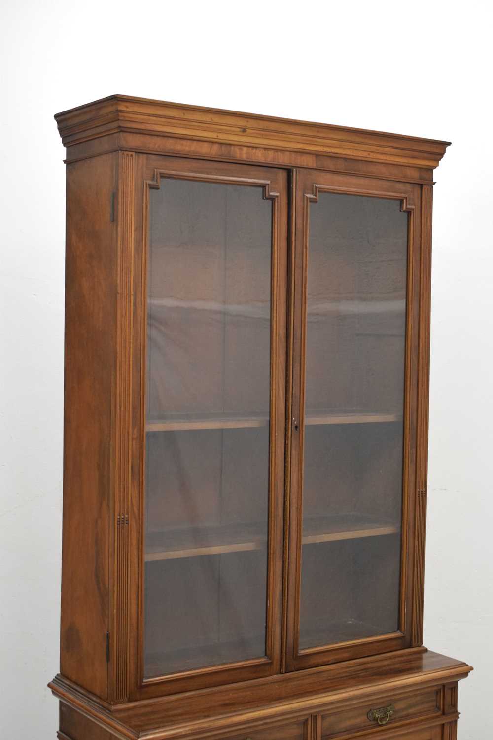 Victorian mahogany glazed bookcase - Image 2 of 10