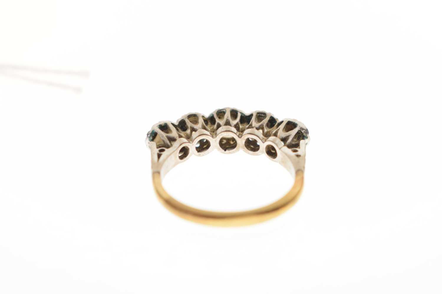 Five-stone illusion set diamond ring - Image 3 of 6