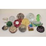 Collection of glass paperweights