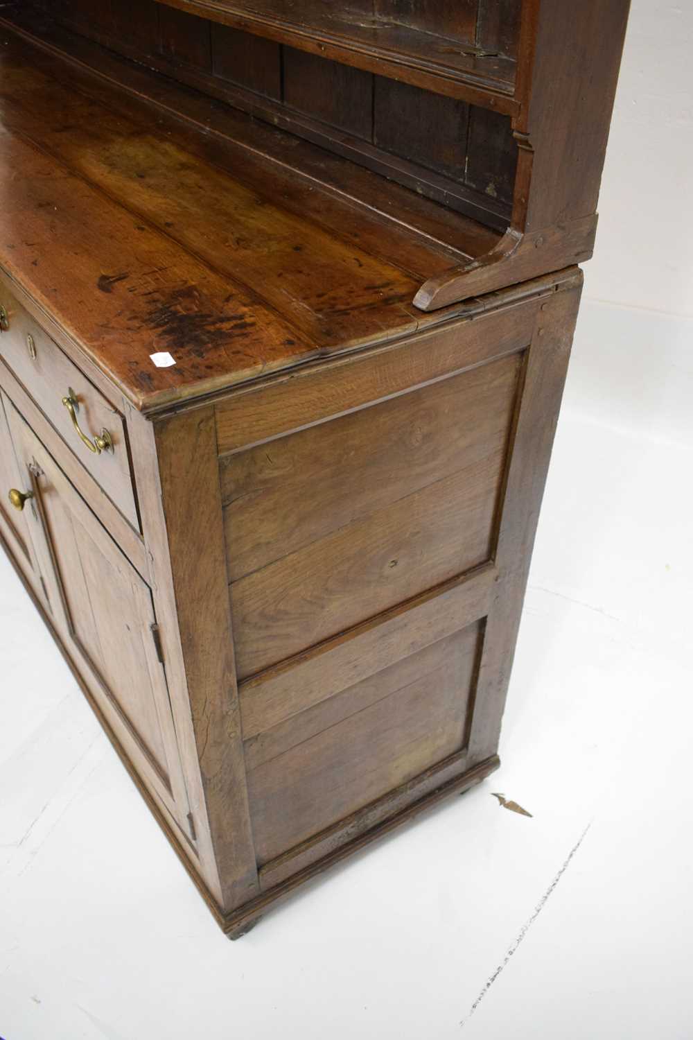 George III oak dresser and rack - Image 9 of 28