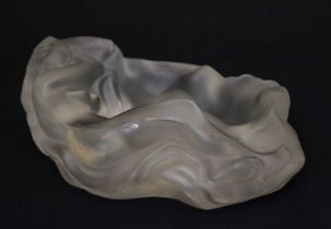 Lalique-style frosted glass dish