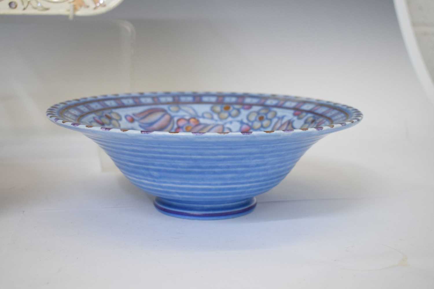 Charlotte Rhead - Two Bursley Ware bowls and twin-handled dish - Image 5 of 13