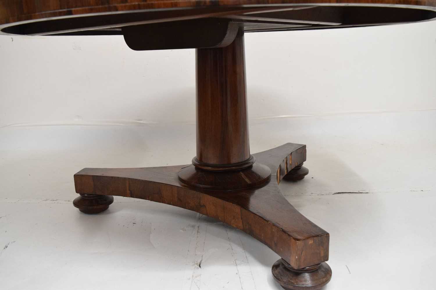 Early Victorian rosewood tilt-top centre or breakfast table - Image 6 of 8