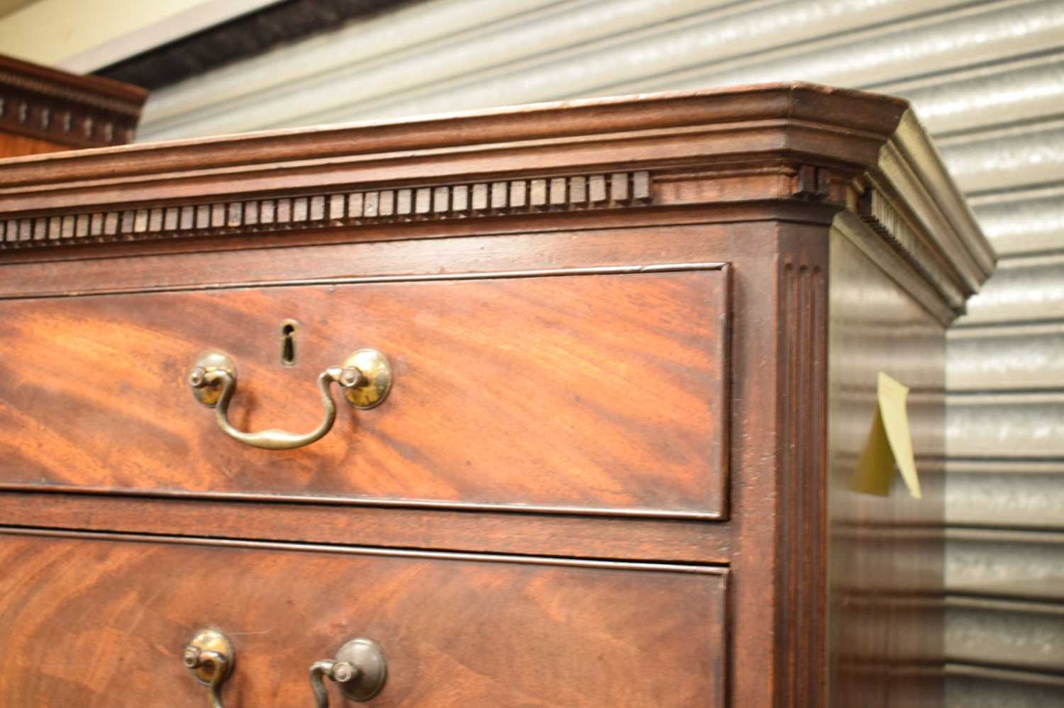 George III mahogany chest on chest - Image 4 of 7