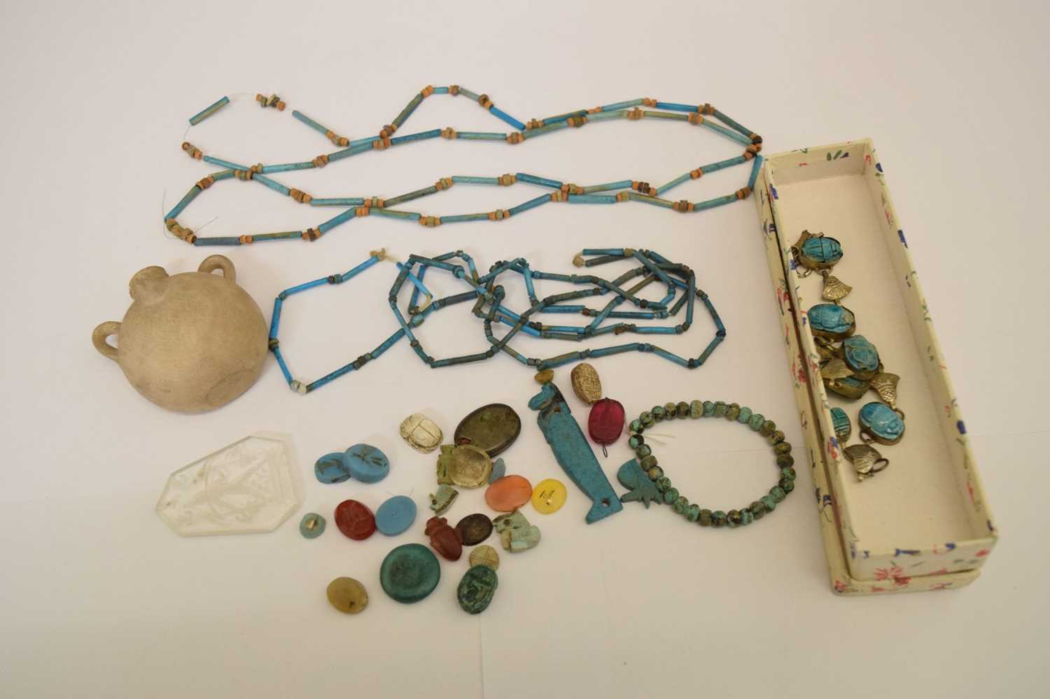 Assorted Egyptian and other jewellery and objects of virtue - Image 2 of 10