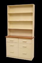 Modern white painted shelving unit