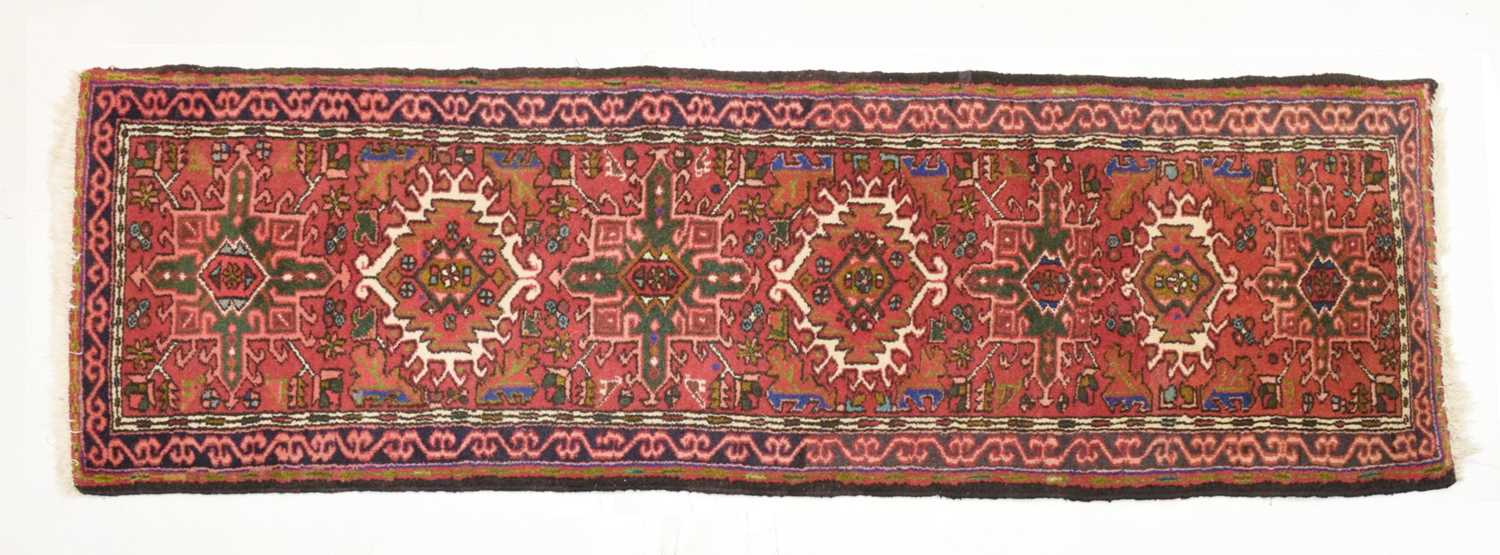 Middle Eastern red ground wool runner