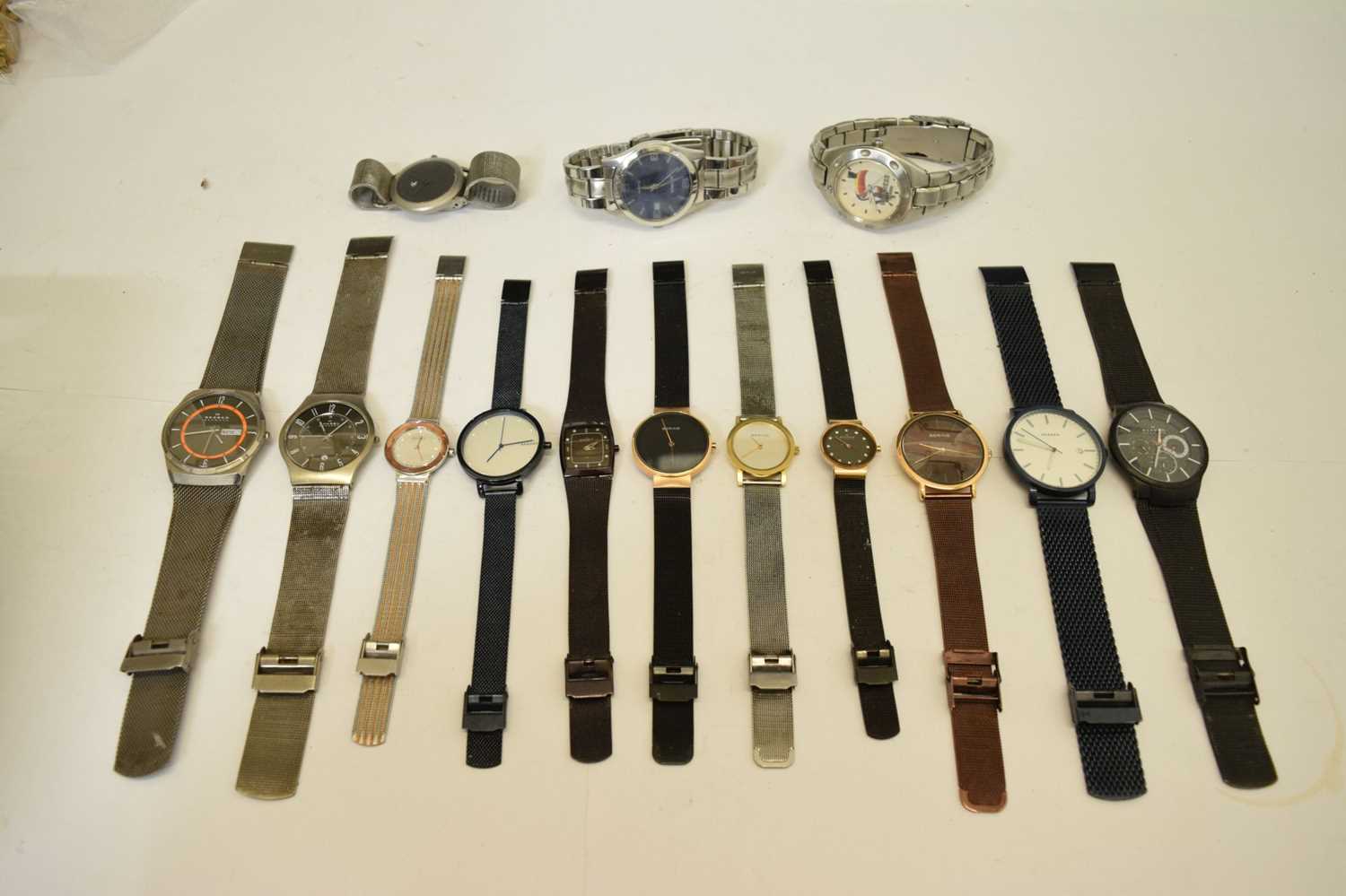 Group of fifteen fashion watches to include; Skagen, Bering, Fossil, etc - Image 2 of 8