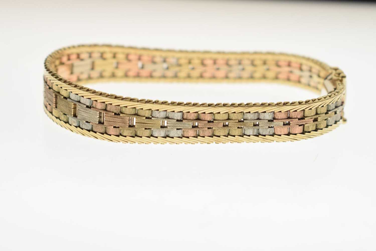 9ct three-colour gold bracelet - Image 2 of 7