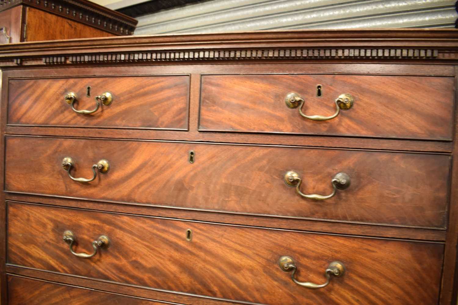 George III mahogany chest on chest - Image 6 of 7