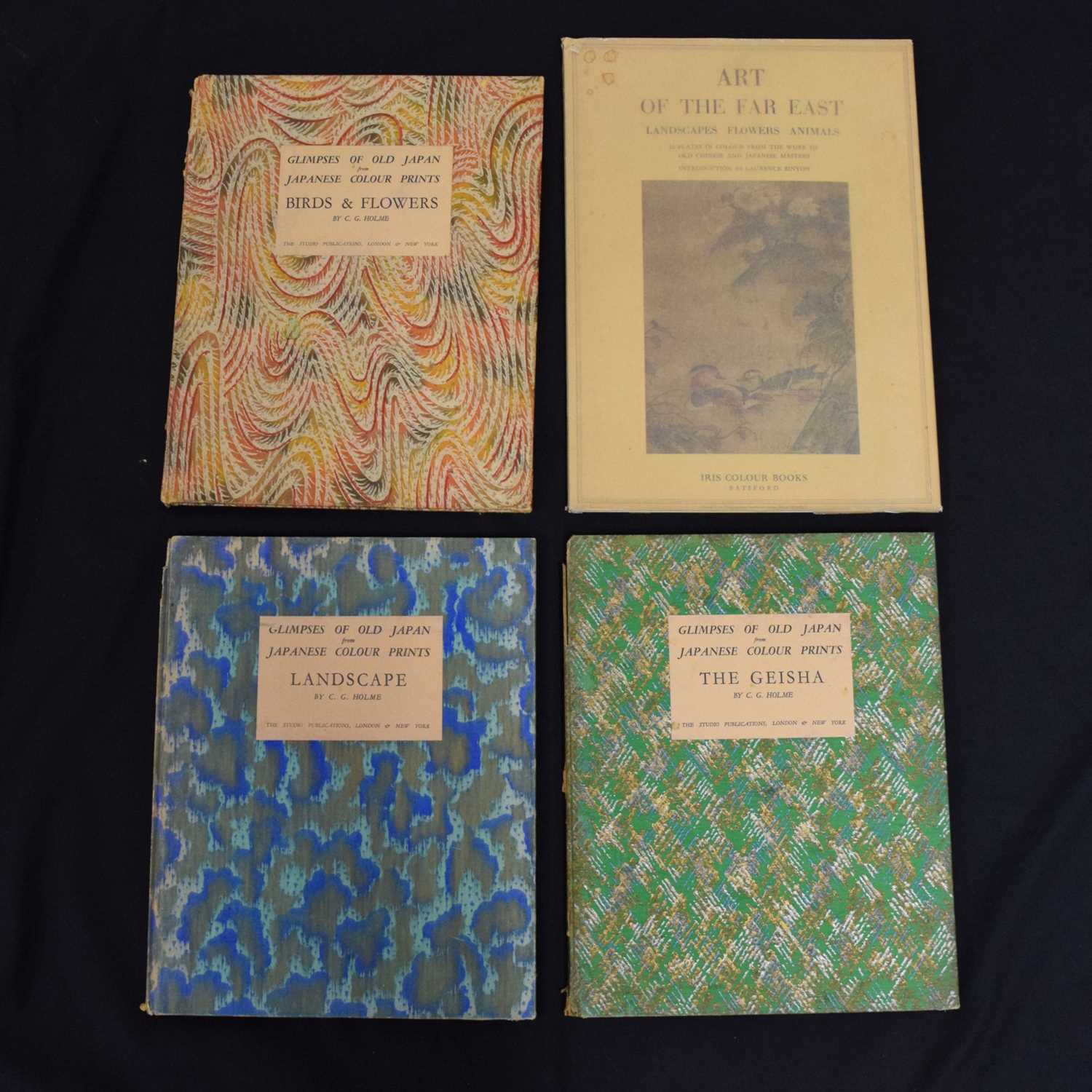 C. G. Holmes - 'Glimpses of Old Japan from Japanese Colour Prints', three volumes, and one other