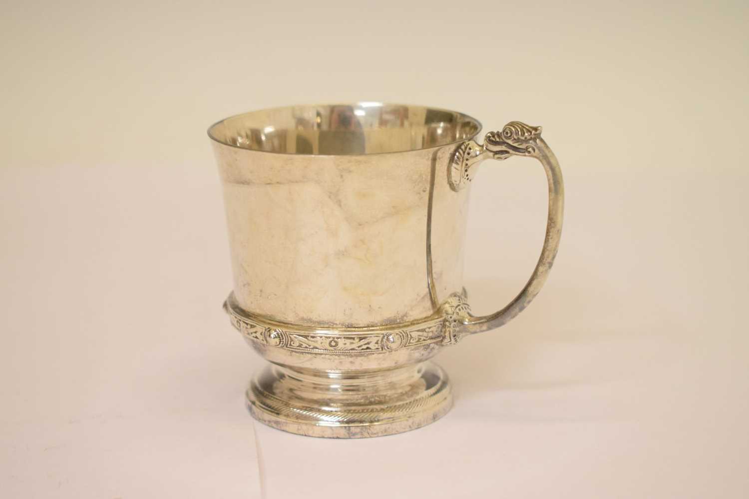 Elizabeth II silver christening mug with Celtic decoration - Image 4 of 7