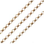Yellow metal (9K) belcher link chain